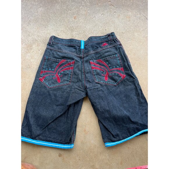 Vintage Jinzu Mens Denim Shorts W/ Embroidered Back Pockets Size 34 Y3 - Picture 1 of 8